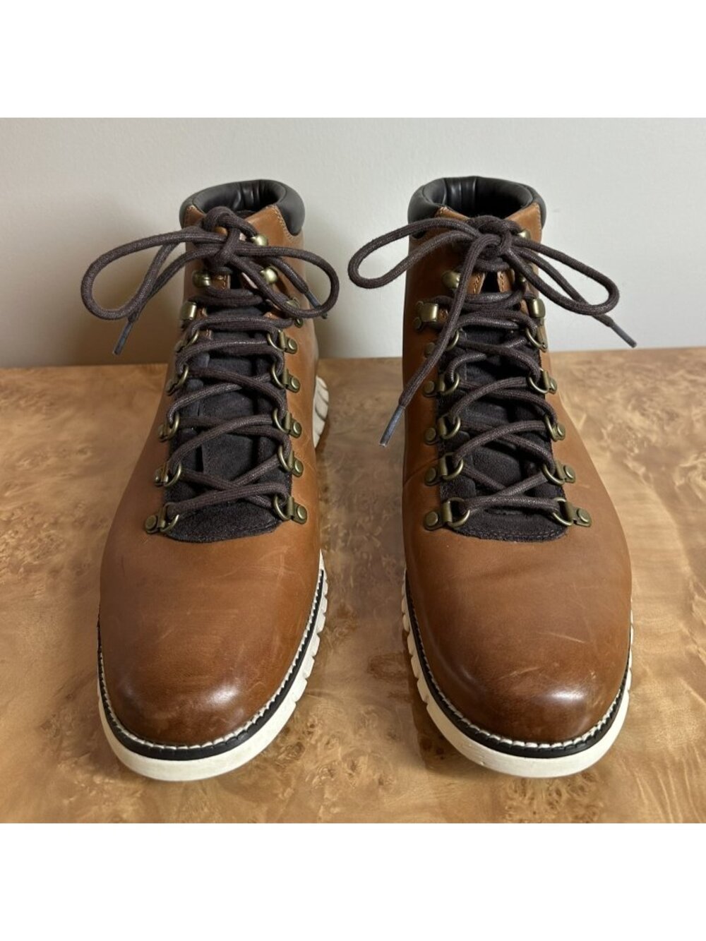 Cole Haan 5.ZERØGRAND Street Hiker Boots Men's 10.5 M Brown Leather - Picture 3 of 9